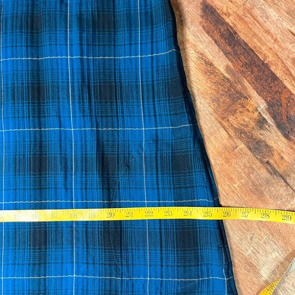 J Jill Long Sleeve Plaid A-Line Shirt Dress Women M Midi Pocket Grunge Indie - Picture 12 of 13